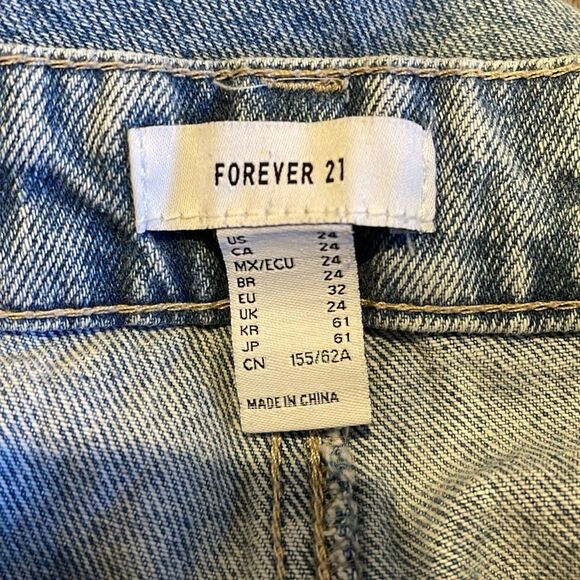 Forever 21 ripped blue jeans size 24 - Picture 5 of 5